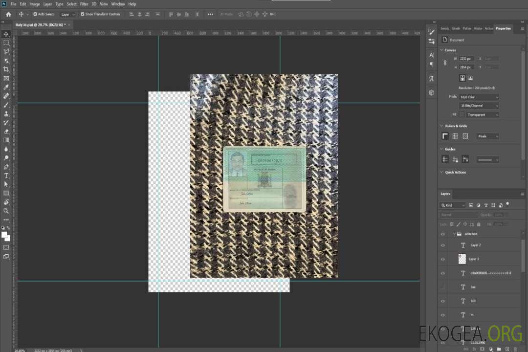 Photolook de la carte d'enregistrement nationale de Zambie AVANT template